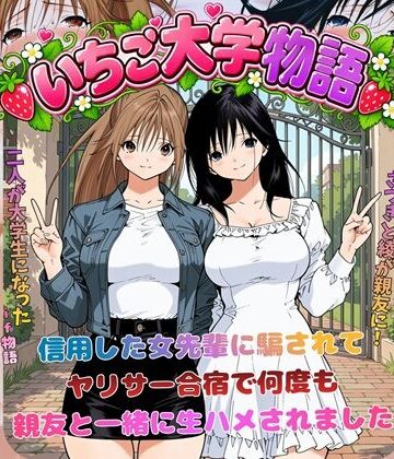 【エロ漫画raw】いちご大学物語〜信用した女先輩に騙されて親友と一緒にヤリサー合宿で何度も生ハメされました〜【d_818016】