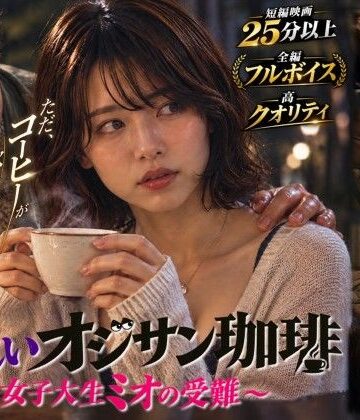 【エロ漫画raw】【短編映画】オジサンが珈琲で素人女子大生を堕とすまで 〜ミオ編〜（フルボイス）【d_824673】